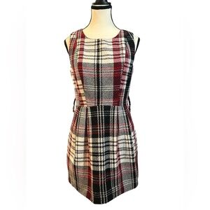 Forever 21 Red and Black Plaid Midi Dress ** missing belt**